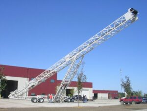 Radial Stockpiling Conveyor - MASABA 42” wide x 150’ long Pit Portable Radial Stockpiling Conveyor