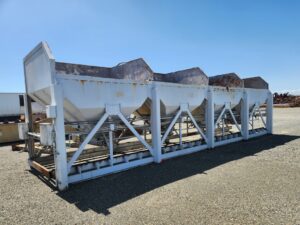 (4) - FOUR BIN COLD FEED HOPPERS - 8 1/2’ x 8’ hoppers with clam gate discharge